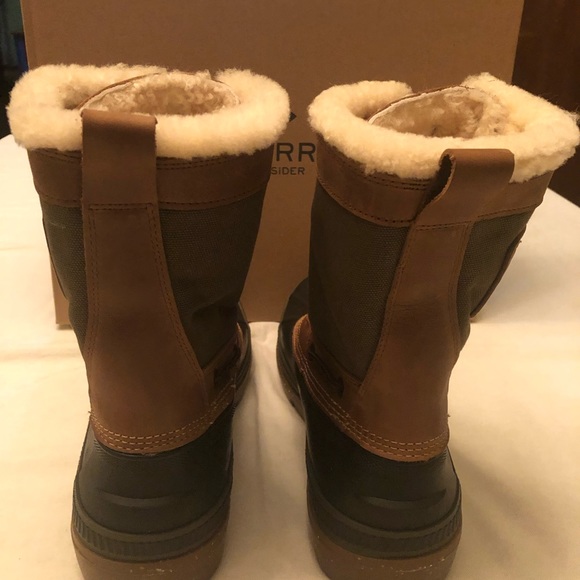 Sperry Men’s Ice Bay Tall Boot - Brown/Olive - Picture 7 of 13